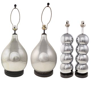 Two Pairs Of Modern Lamps
