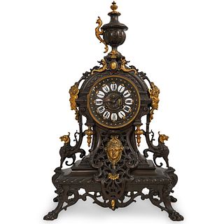 Louis XV-Style Bronze Mantel Clock