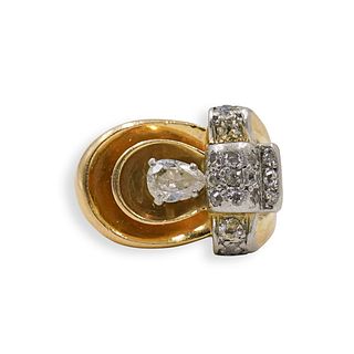 18k Gold and Diamond Ring