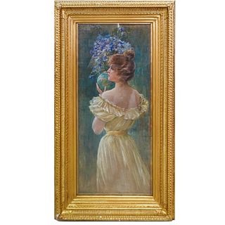 FrÃ©dÃ©rique Vallet-Bisson (French, 1862-1949) Pastel on Canvas
