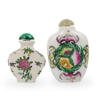 (2pc) Chinese Porcelain Snuff Bottles