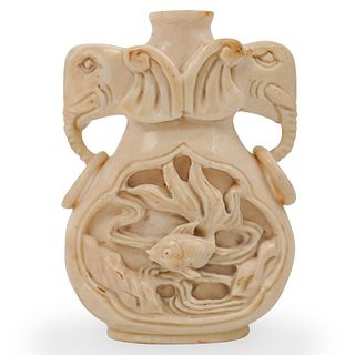 Chinese Carved Elephant Snuff Bottle