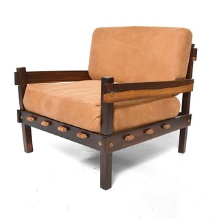 Mid-Century Modern Pair of Brazilian Rosewood Armchairs Attributed to Sergio Rodrigues