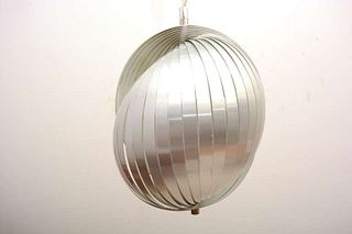 Mid Century Modern French Hanging Pendant Light by Mathieu 1960s