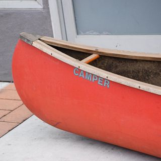 Mid-Century Modern Old Town Red Canoe Kayak