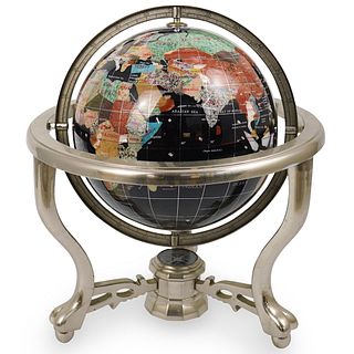 Handcrafted Semi-Precious Stone Globe