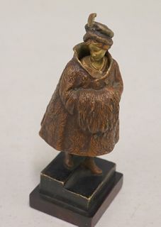 Bergman Signed Bronze With Removable Coat.