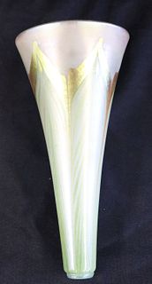 L.C. Tiffany Signed Favrille Glass Vase Inset