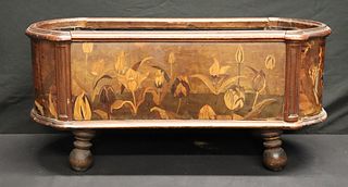 GALLE. Attributed To, Marquetry Inlaid Planter