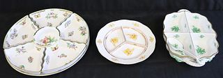 HEREND. Lot Of 3 Porcelain Serving Platters