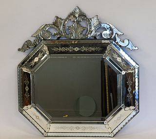 Vintage And Quality Venetian Style Mirror.
