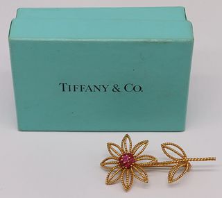JEWELRY. Tiffany & Co. 18kt Gold and Ruby