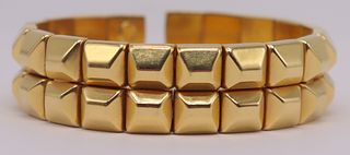 JEWELRY. Italian 18kt Gold Cuff Bracelet.