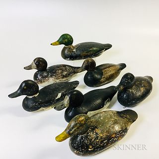 Seven Mason Decoy Co. and Mason-type Carved and Painted Decoys