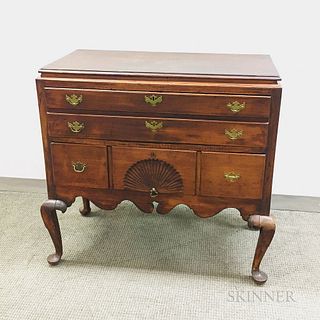Queen Anne Fan-carved Maple High Chest Base