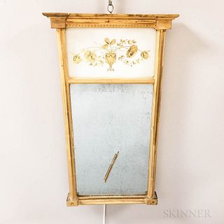 Federal Gilt and Eglomise Tabernacle Mirror