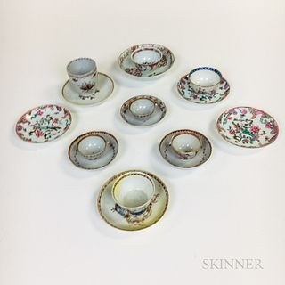 Sixteen Chinese Export Porcelain Teacups and Saucers.