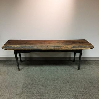 Country Blue-painted Pine Harvest Table