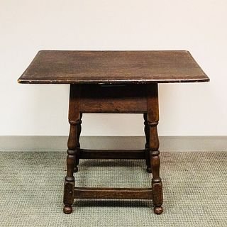 Country Turned Maple and Pine Tea Table