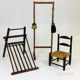 Two Shaker Racks and a Miniature Chair