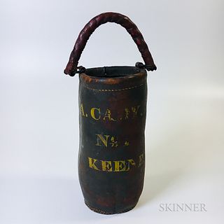 "A. Cady/Keene" Leather Firebucket
