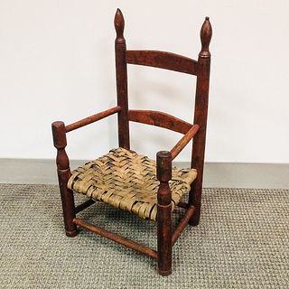 Early Red-painted Child's Chair