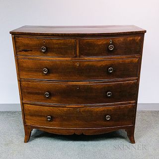 Regency Mahogany Bow-front Chest of Drawers