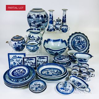 Approximately Seventy-nine Pieces of Canton Porcelain Tableware