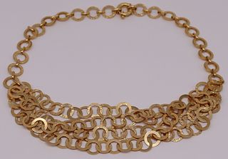 JEWELRY. Uno-A-Erre Italian 18kt Gold Necklace.