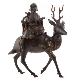 Rare Asian Bronze Figural Censer