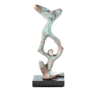 Contemporary Bronze Sculpture, Two Acrobats
