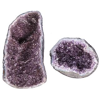 Two Cathedral Amethyst Geodes
