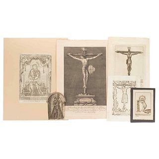 Jesus Christ. Different representations. Jesus Carrying the Cross, Lord of the Column, Sto. Chrifto de Burgos. Engravings. Pieces: 6.