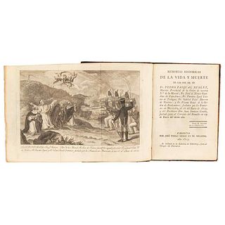 Memorias Históricas de Vida y Muerte. De los MM. RR. PP. Fr. Pedro Pasqual Rubert, Josef de Xérica, Josef de Xérica... Valencia: 1812.