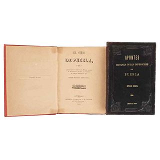 El Sitio de Puebla, Marzo - Mayo de 1863 / Historia de los Defensores de Puebla. Puebla: 1863 y 1868. Pieces: 2.