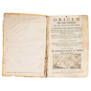 García, Gregorio. Origen de los Indios de el Nuevo Mundo, e Indias Occidentales. Madrid: Por Francisco Martínez de Abad, 1729.