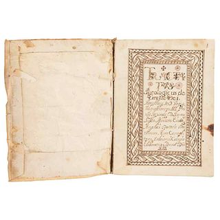 Tractatus. Manuscrito de 1699.  Tractatvs Theologicus de Gratia Dei Aquestione 109, Vsque, ad questionem...