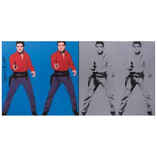 ANDY WARHOL, Elvis I and II, 1978, Signed, Digital print, 18.8 x 38.9" (48 x 99 cm)