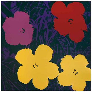 ANDY WARHOL, II.65: Flowers, With seal on the back "Fill in your own signature", Serigraph, 35.9 x 35.9" (91.4 x 91.4 cm)