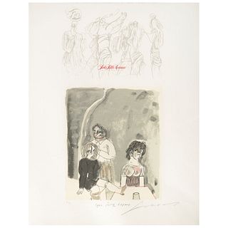 JOSÉ LUIS CUEVAS, Saks Fifth Avenue, Signed, Screenprint P / T, 22 x 11.8" (56 x 30 cm)