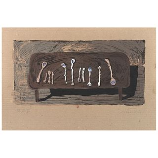 IGNACIO ITURRIA , Untitled, Signed, Serigraph on Cardboard P. A. VI / VI, 5.5 x 7.8" (14 x 20 cm)