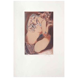 FRANCISCO TOLEDO, Mujer de Juchitán, 1984 - 85, Signed, Etching & Dry Point H.C. 3 / 10, 11.8 x 7.8" (30 x 20 cm)