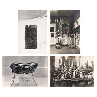 HUGO BREHME, Vistas de Interiores / Piezas Arqueológicas, Unsigned, Vintage Prints, 4.9 x 6.82" (12.5 x 17.5 cm), Pieces: 11