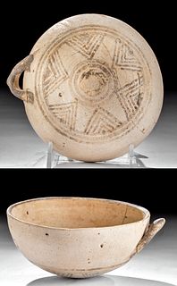 Iron Age Cypriot White Ware Bowl w/ Handle