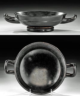 Greek Attic Blackware Footed Kylix