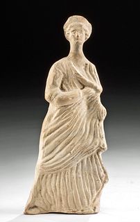 Greek Canosan Terracotta Standing Female Votive Figure