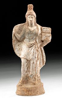Greek Hellenistic Canosan Polychrome Female Figure