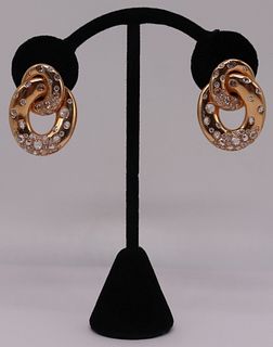 JEWELRY. Hamilton 18kt Gold and Diamond Earrings.