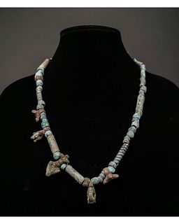 RARE BRONZE AGE NECKLACE WITH ANIMAL PENDANTS