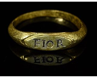 ROMAN GOLD RING WITH NAME "FIOR"